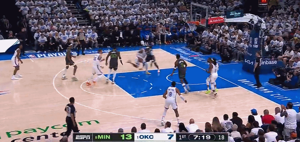 👊首节比赛雷霆在抢断＆罚球有巨大优势，森林狼篮板方面做得更好